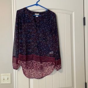 Lucky brand sheer top Size Small